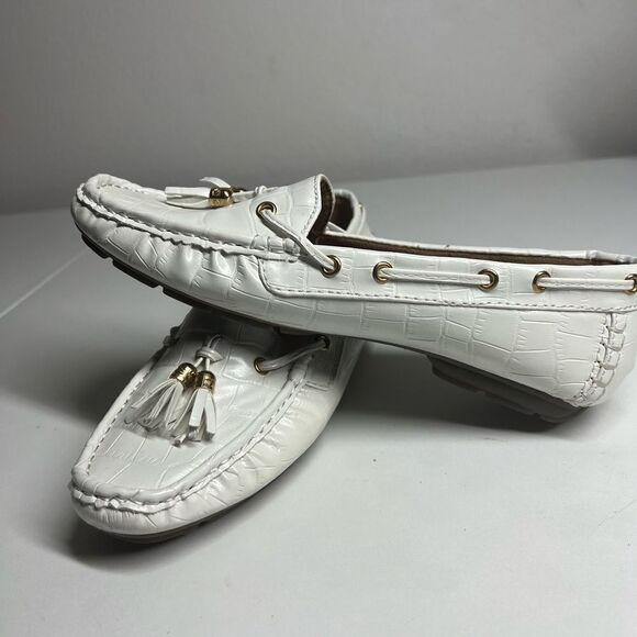 Janessa Buckle Crocodile Print Lok Fu Beanie Loafers Size 40 EU/ 7,5 US - Picture 6 of 7